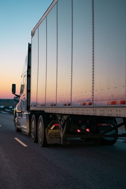 Freight truck on road